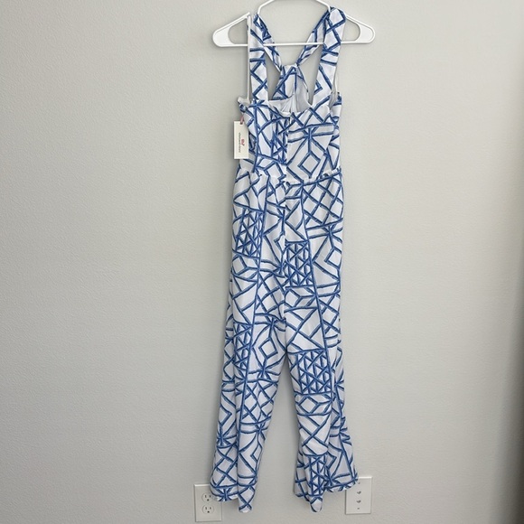 Vineyard Vines Bamboo Lattice Halter Jumpsuit NWT - Picture 3 of 6